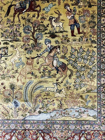 27157352e - Hereke Seide fein, China, Ende 20.Jhd, reine Naturseide, ca. 155 x 108 cm, ca. 1,0 Mio. ...