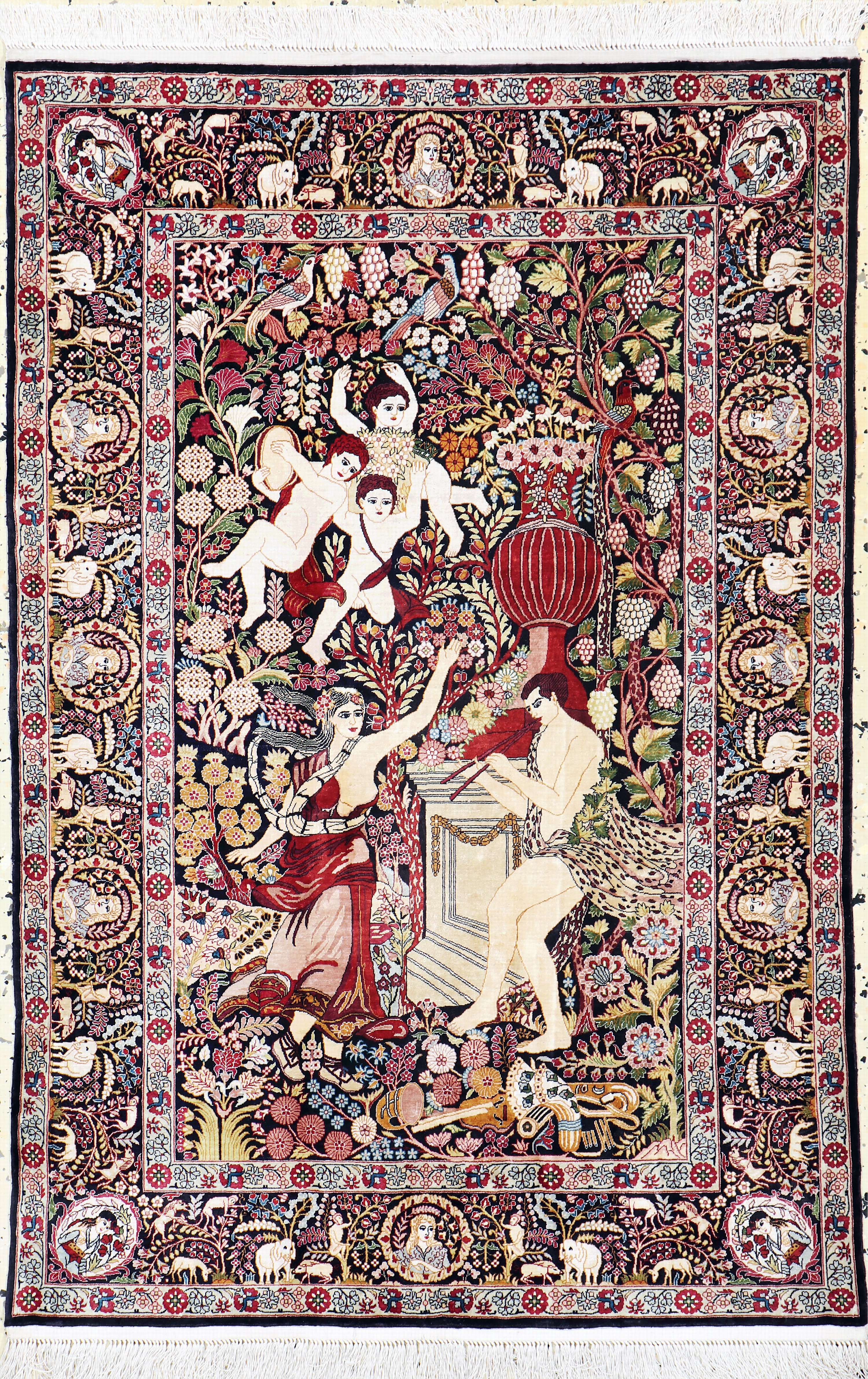 Image 27159992 - Hereke Seide Sehr fein, China, Neu, reine Naturseide, ca. 93 x 63 cm, ca. 2,5 Mio. ...