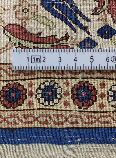 27160799f - Hereke Seide fein signiert, Türkei, Mitte 20.Jhd, reine Naturseide´Metallbroschiert´, ...