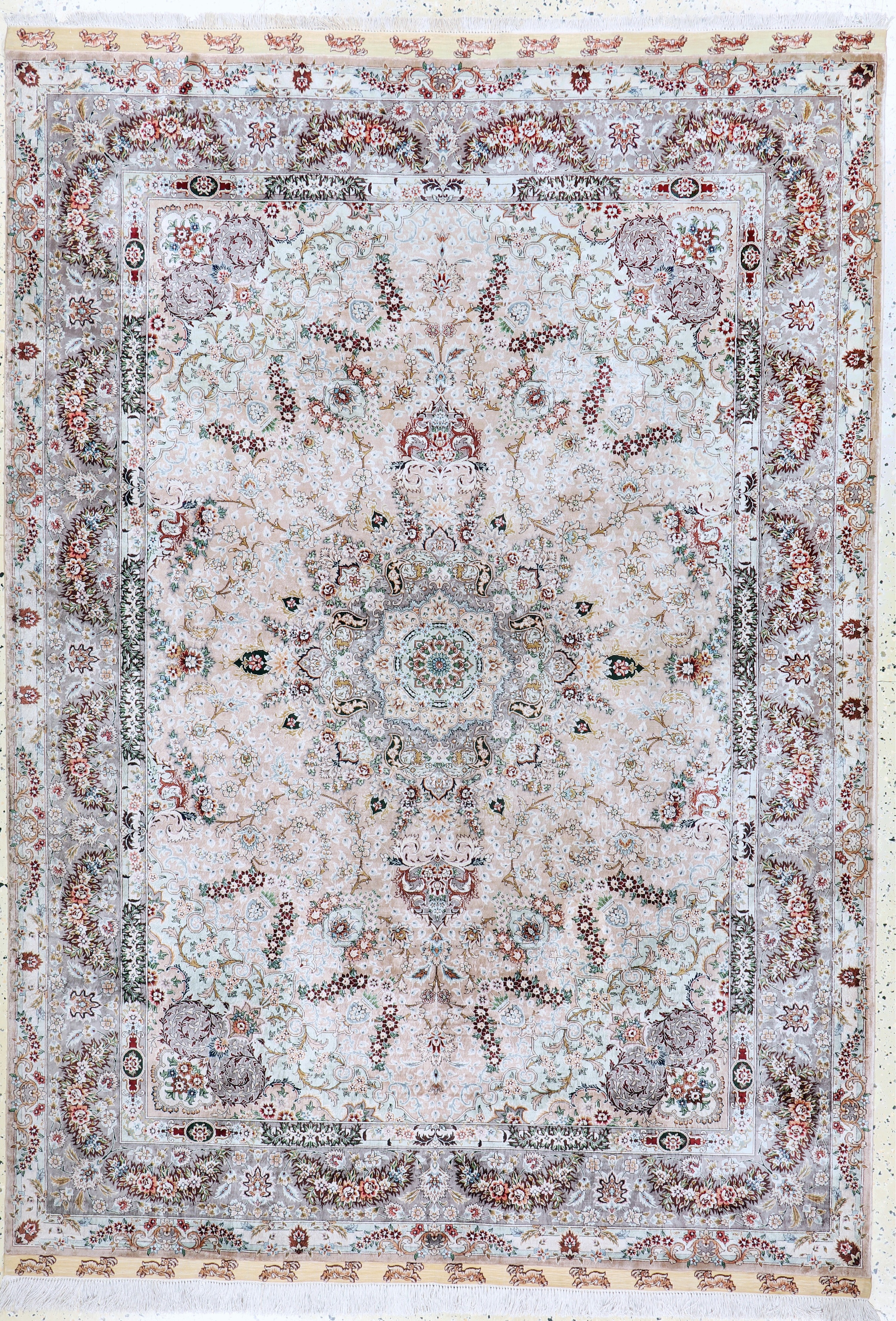 Image 27160859 - Seiden Täbriz fein, China, Ende 20.Jhd, reine Naturseide, ca. 244 x 170 cm, EHZ: 1-2 ...