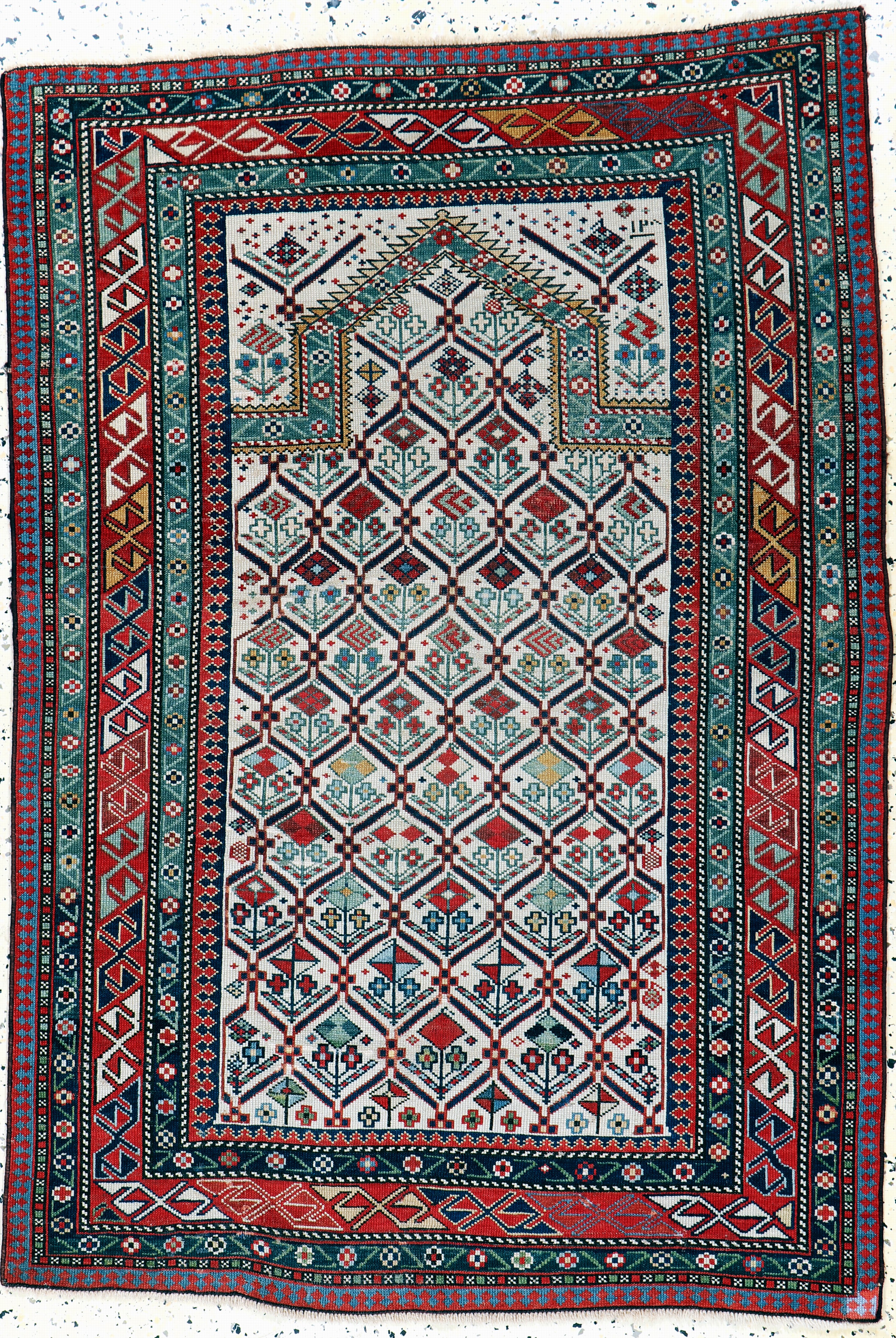 Image 27160860 - ´Marasali´Gebetsteppich antik, Kaukasus, 19.Jhd, Wolle auf Wolle, ca. 145 x 100 cm, ...