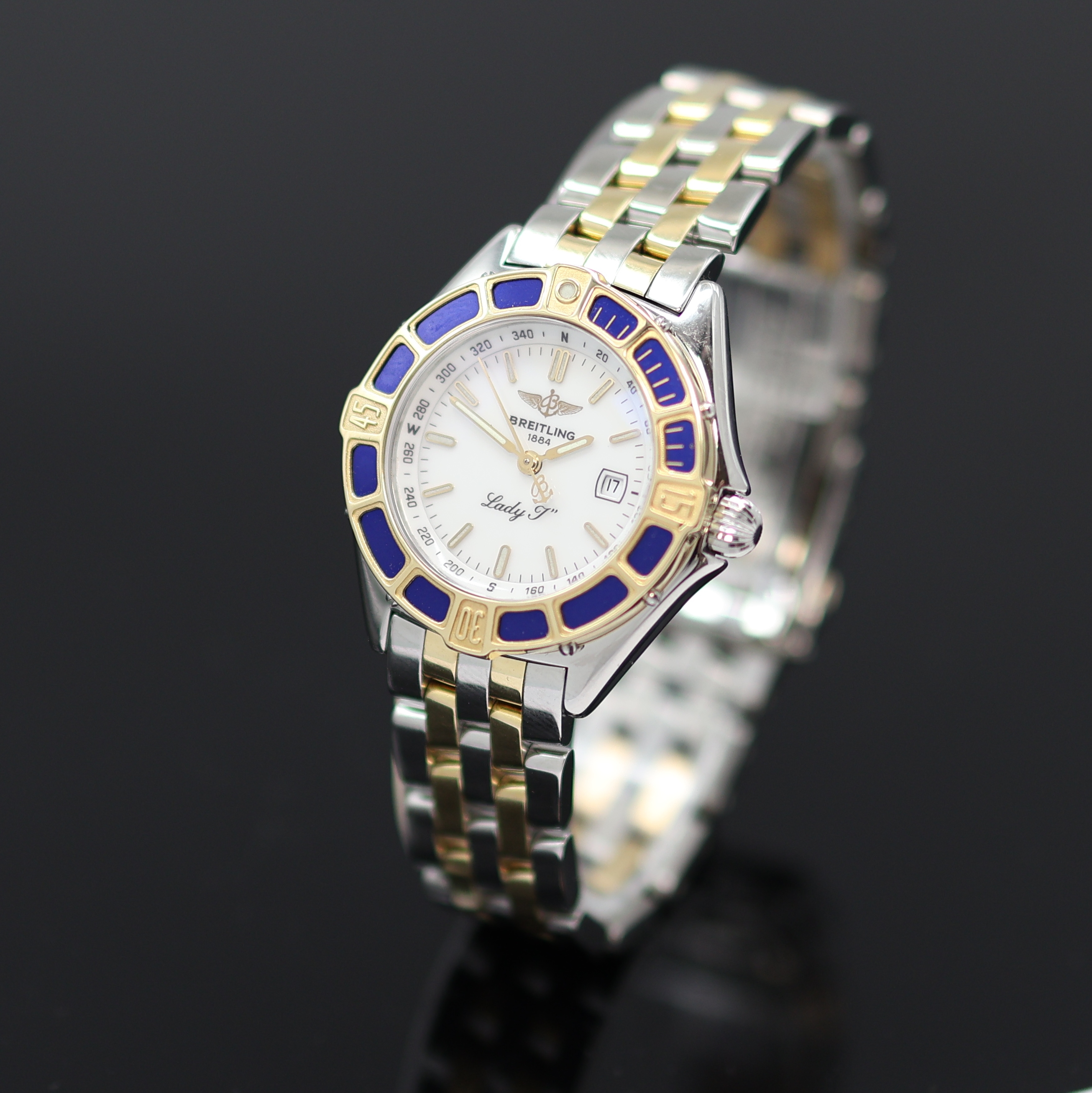 Image 27160864 - BREITLING Damenarmbanduhr Lady J Referenz D52065, quarz, Edelstahl/Gold kombiniert inkl. ...