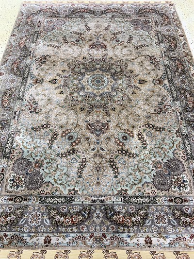27160859f - Seiden Täbriz fein, China, Ende 20.Jhd, reine Naturseide, ca. 244 x 170 cm, EHZ: 1-2 ...