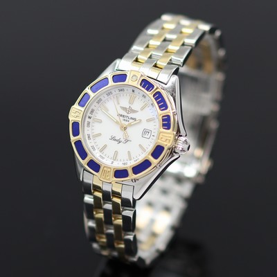 27160864a - BREITLING Damenarmbanduhr Lady J Referenz D52065, quarz, Edelstahl/Gold kombiniert inkl. ...