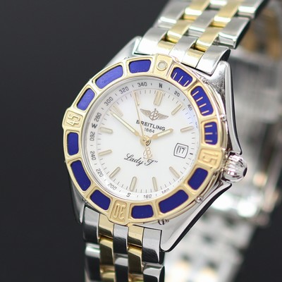 27160864b - BREITLING Damenarmbanduhr Lady J Referenz D52065, quarz, Edelstahl/Gold kombiniert inkl. ...