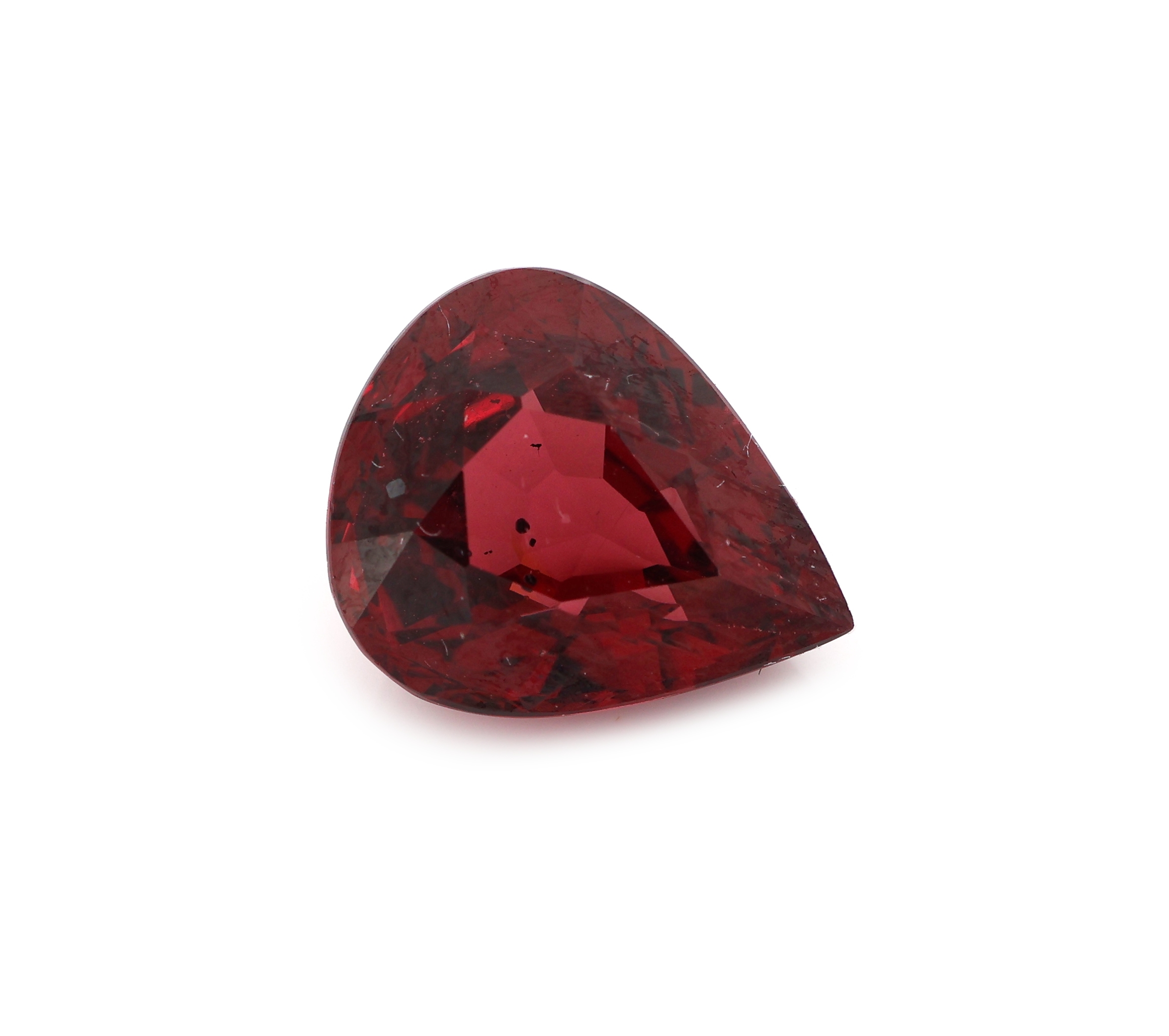 Image 27161382 - Loser Rhodolith, ca. 3.84 ct, facett. Tropfen,intensive Farbe Schätzpreis: 230, - EUR