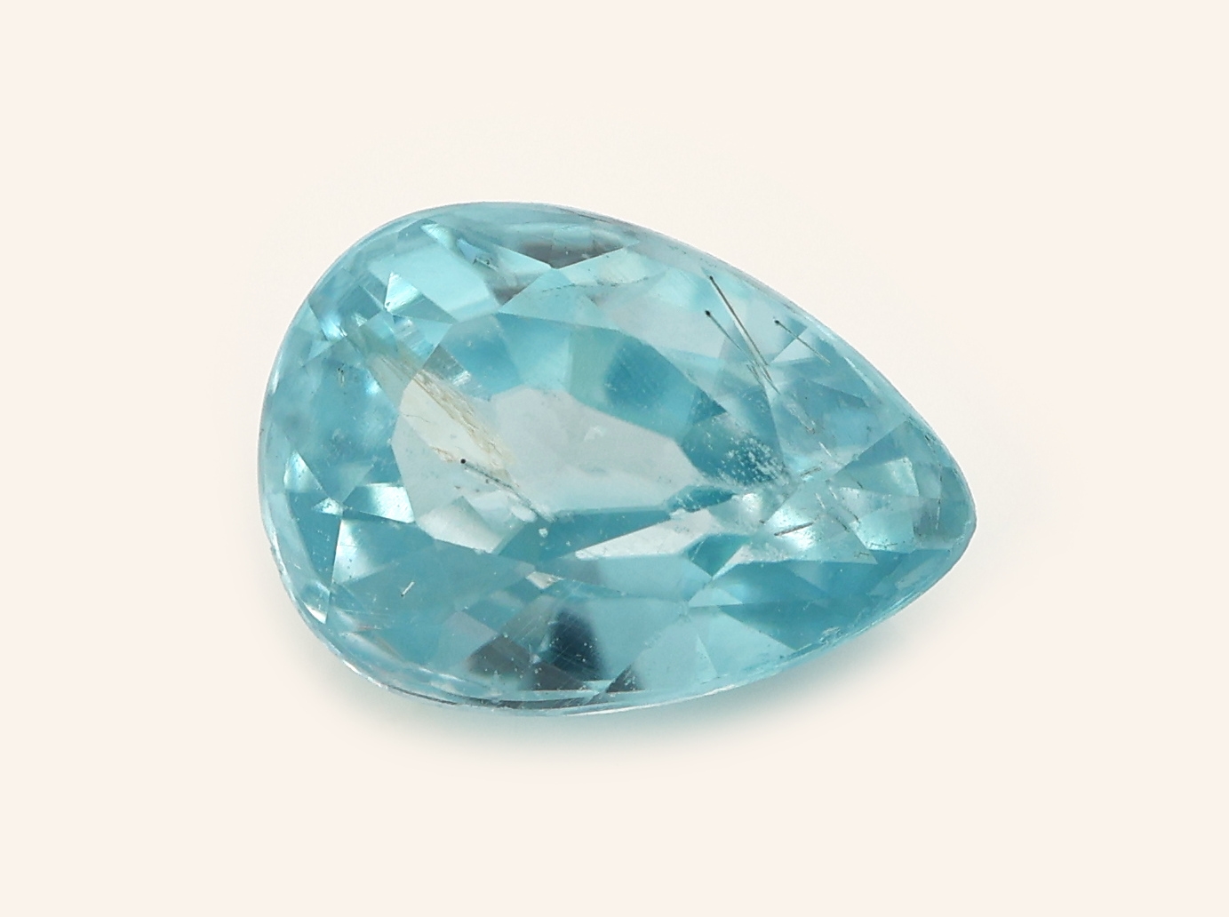 Image 27161384 - Loser Zirkon, ca. 1.16 ct, facett. Tropfen, hellblau Schätzpreis: 100, - EUR