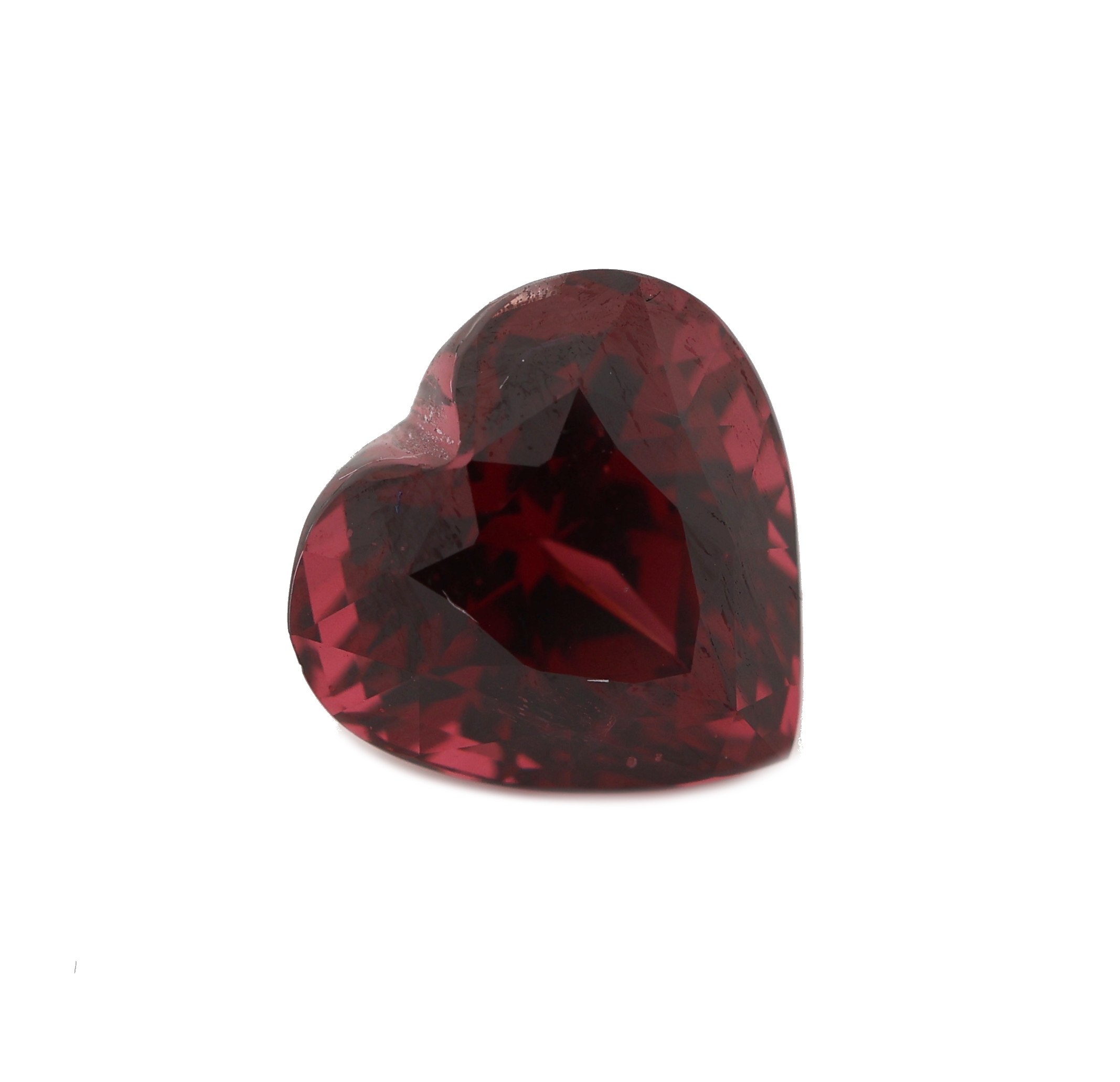 Image 27161390 - Loser Rhodolith, ca. 2.53 ct, facett. Herz, schöne Farbe Schätzpreis: 240, - EUR