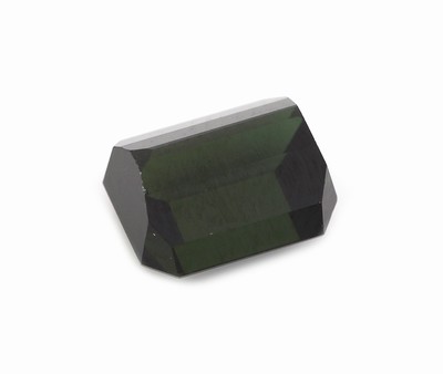 27161319a - Loser Turmalin, ca. 2.55 ct, oktagonaler Treppenschliff, intensive grüne Farbe ...