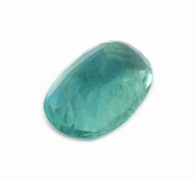 27161340a - Loser Fluorit, ca. 4.02 ct, ovalfacett., blau -grün Schätzpreis: 150, - EUR
