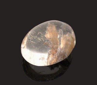 27161373b - Loser Quarz, ca. 58.07 ct, ovaler Cabochon, Quarz mit Einschlüssen Schätzpreis: 180, - ...