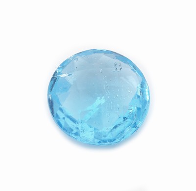 27161386a - Loser Blautopas, ca. 3.59 ct, rundfacett., beh. Schätzpreis: 80, - EUR