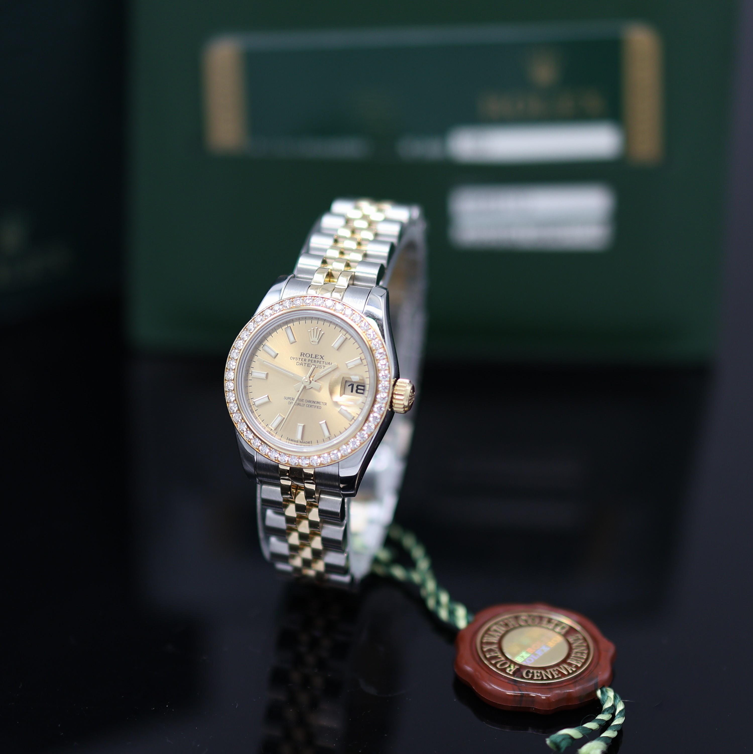 Image 27161480 - ROLEX Damenarmbanduhr Oyster Perpetual Datejust Referenz 179383, Automatik, LC 100, ...