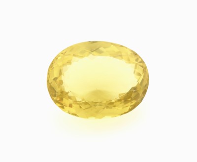 Image Loser Lemoncitrin, ca. 45.29 ct, ovalfacett., beh. Schätzpreis: 350, - EUR