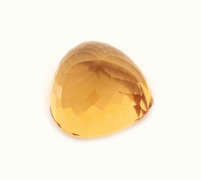 27161409a - Loser Citrin, ca. 20.15 ct, facett. Tropfen, schöne intensive Farbe Schätzpreis: 340, - ...