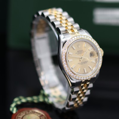 27161480d - ROLEX Damenarmbanduhr Oyster Perpetual Datejust Referenz 179383, Automatik, LC 100, ...