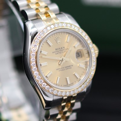 27161480e - ROLEX Damenarmbanduhr Oyster Perpetual Datejust Referenz 179383, Automatik, LC 100, ...