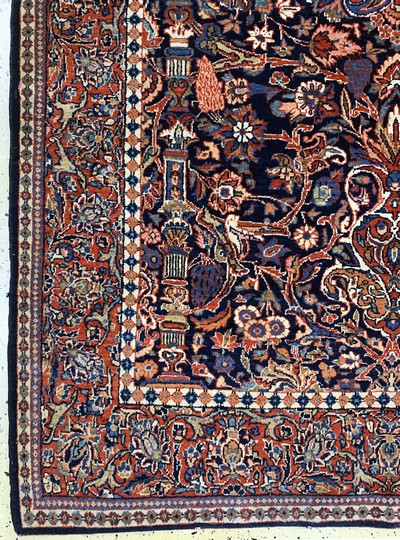 27163499c - Keschan Kork alt, Persien, Mitte 20.Jhd, Korkwolle auf Baumwolle, ca. 200 x 130 cm, ...