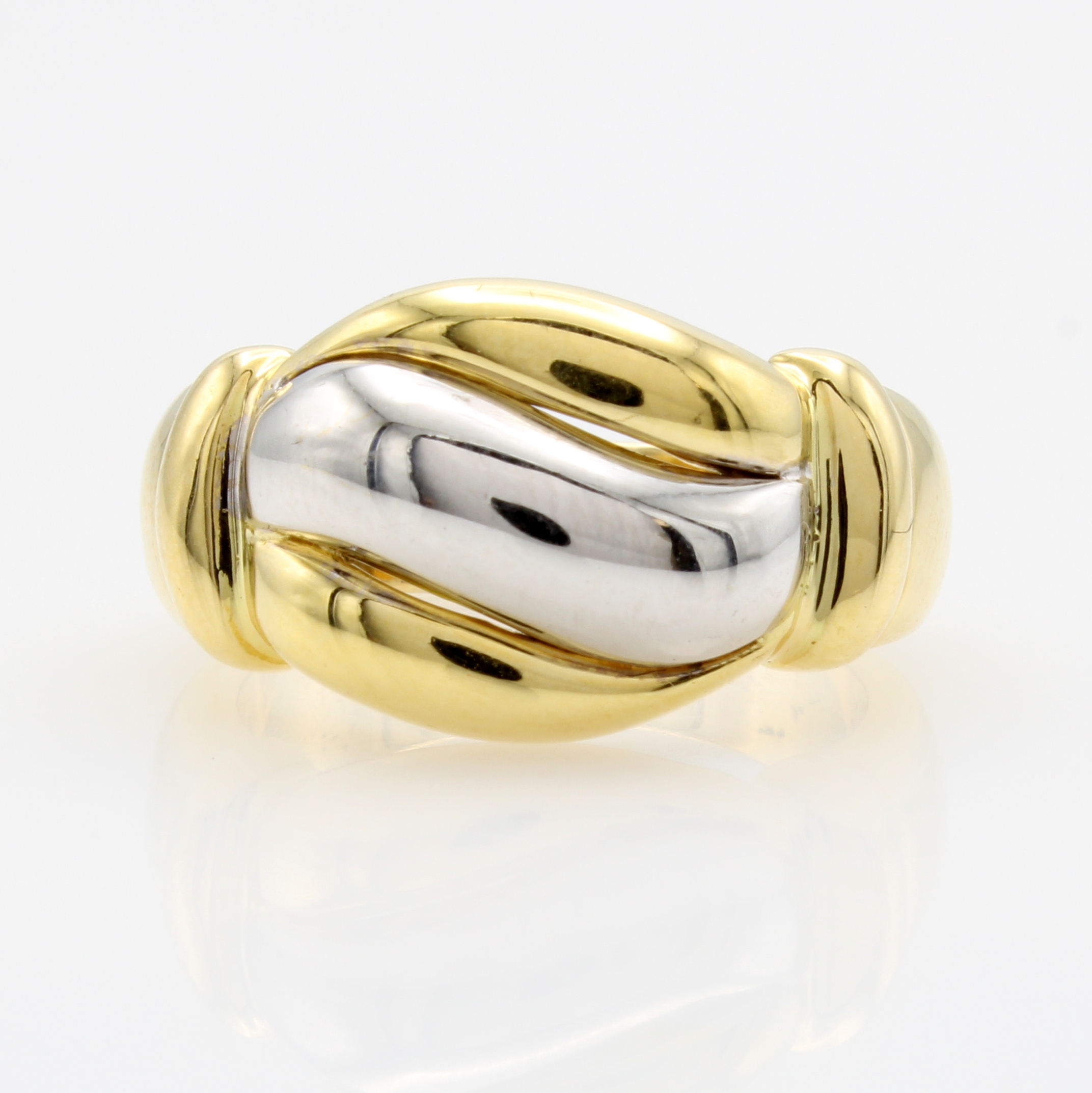 Image 27163589 - Ring, GG/WG 750/000, Ringkopf geschwungen gearb., RW ca. 54