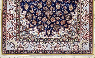 27163501c - Isfahan fine old, Persia, mid-20th century, corkwool on silk, approx. 168 x 104 cm, ...