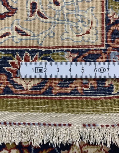 27163501e - Isfahan fine old, Persia, mid-20th century, corkwool on silk, approx. 168 x 104 cm, ...