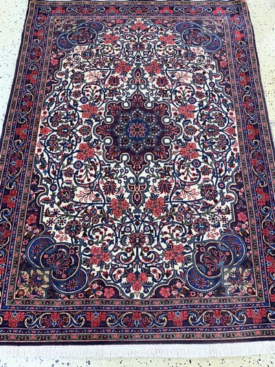 27163503g - 2 lots Rosenbidjar, Persien, Mitte 20.Jhd.,Korkwolle, ca. 177 x 110 cm, EHZ: 2, ...