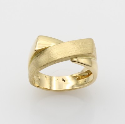 27163550a - Ring, GG 750/000, z.T. matt. u. ?berkreuzt gearb., RW ca. 55