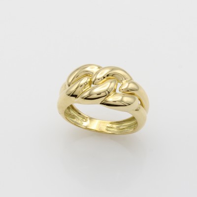 27163588a - Ring, GG 750/000, anged. Gliederkettenoptik, RW ca. 55
