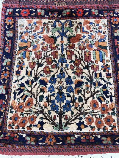 27164088c - Afschar Taschenfront, Persien, um 1900, Wolle auf Baumwolle, ca. 63 x 57 cm, EHZ: 2 ...
