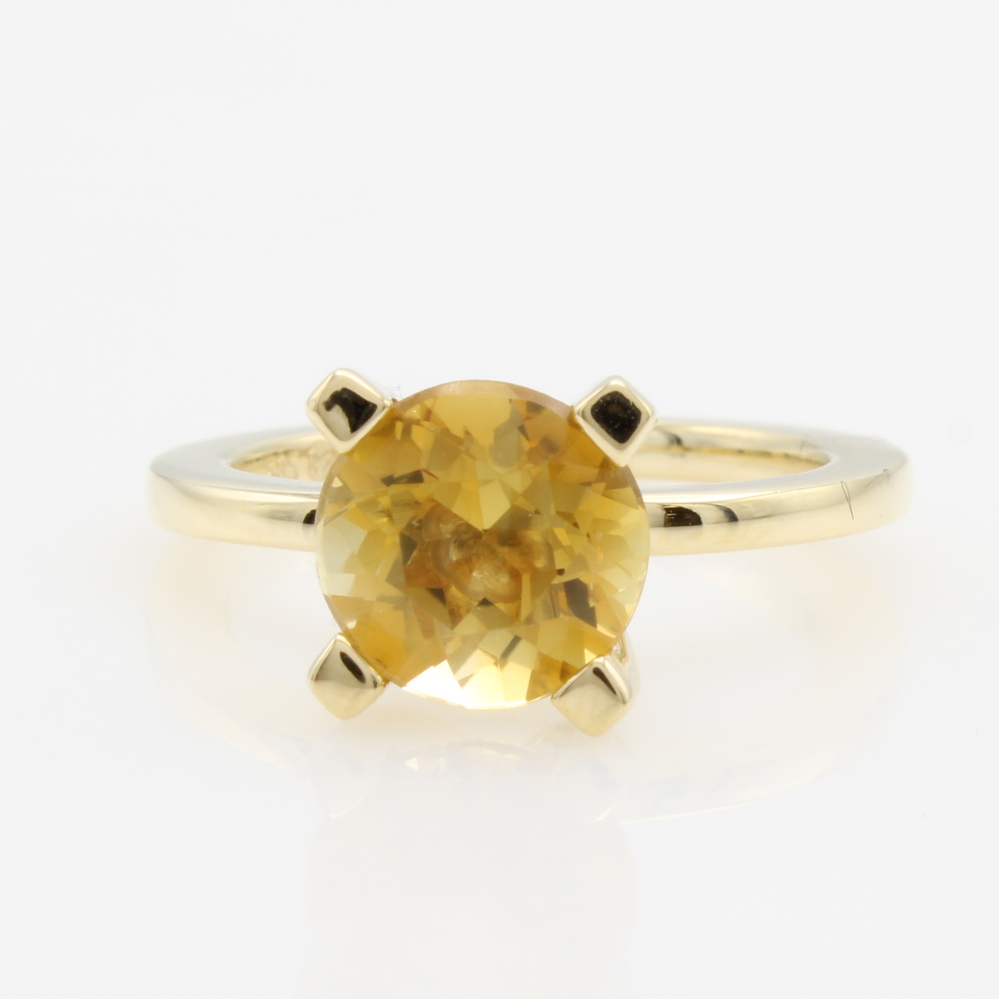 Image 27164128 - Ring mit Citrin, GG 585/000, Citrin in Krappenfassung, RW ca. 56 Schätzpreis: 1590, - ...