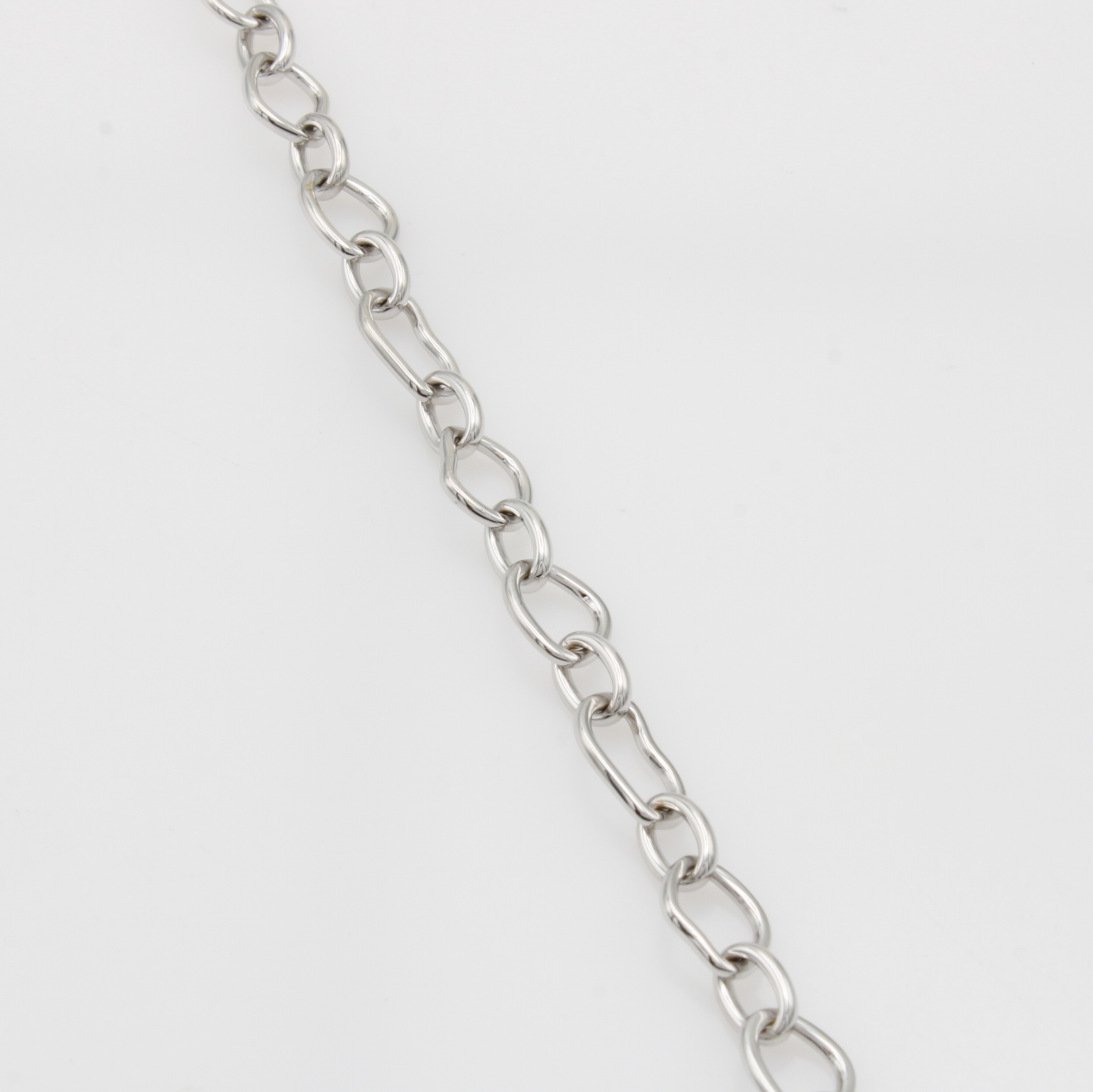 Image 27164341 - Gliederarmband, WG 750/000, offene Glieder in versch. Formen, Karabinerschl., L. ca. 20 ...