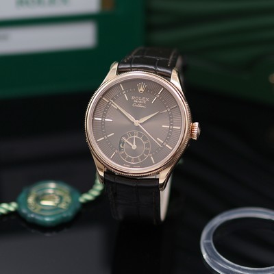 27164303a - ROLEX nahezu neuwertige Herrenarmbanduhr Cellini Dual Time Referenz 50525, Automatik, LC ...