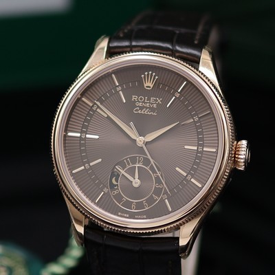 27164303b - ROLEX nahezu neuwertige Herrenarmbanduhr Cellini Dual Time Referenz 50525, Automatik, LC ...