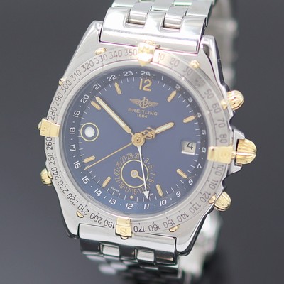 27165069a - BREITLING Duograph Herrenarmbanduhr Referenz B15507, Automatik, Edelstahl/Gold komb ...
