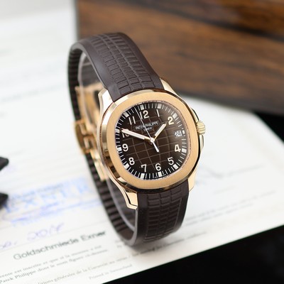 27166843c - PATEK PHILIPPE Herrenarmbanduhr Aquanaut Referenz 5167R-001, Automatik, Roségold ...