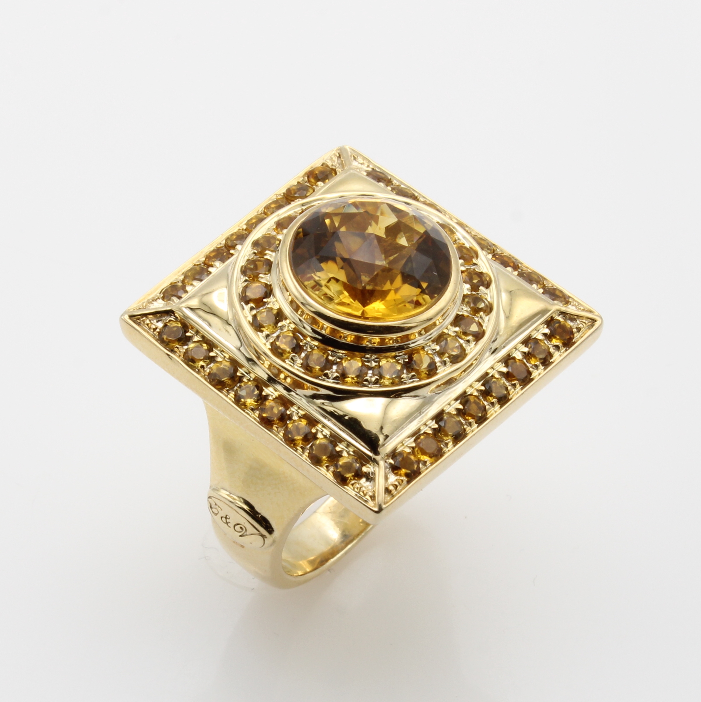 Image 27167748 - Ring mit Citrinen, 925er Silber verg., Citrine zus. ca. 4.93 ct, RW ca. 56