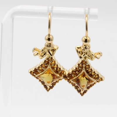 27167749a - Paar Ohrgehänge mit Citrinen, 925er Silber verg., Citrine zus. ca. 3.70 ct