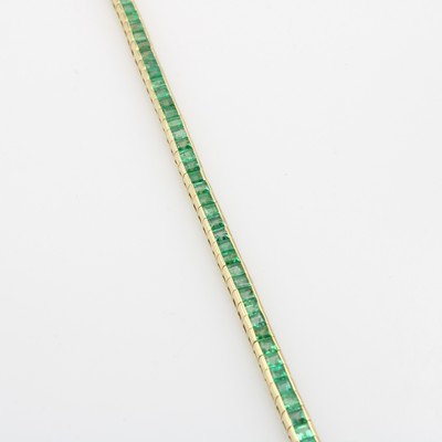 Image Armband mit Smaragden, GG 750/000, Smaragde im Carréeschl. zus. ca. 7.53 ct, ...