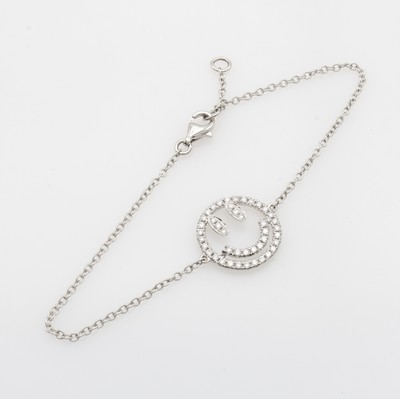 Image Armband ´Smiley´ mit Brillanten, WG 750/000, Brill. zus. ca. 0.35 ct feines Weiß/si, in ...