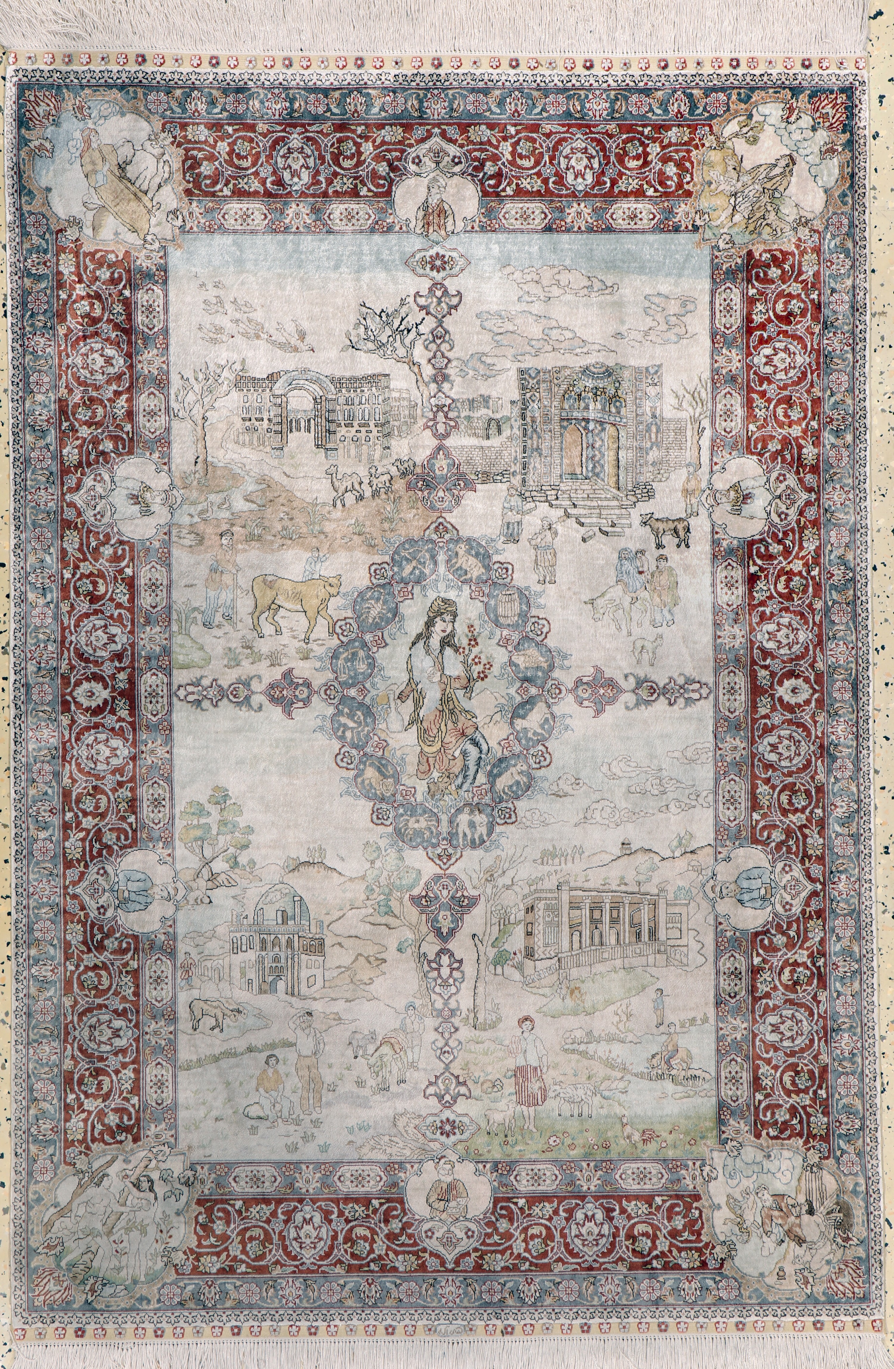 Image 27168743 - Hereke Seide fein, China, Ende 20.Jhd, reine Naturseide, ca. 140 x 95 cm, ca. 1,0 Mio. ...