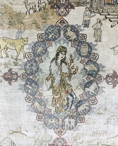 27168743c - Hereke Seide fein, China, Ende 20.Jhd, reine Naturseide, ca. 140 x 95 cm, ca. 1,0 Mio. ...