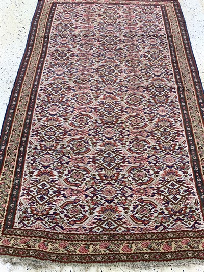 27169015e - Senneh Kelim antik, Persien, 19.Jhd, Wolle auf Wolle, ca. 204 x 126 cm, EHZ: 2, (kleine ...