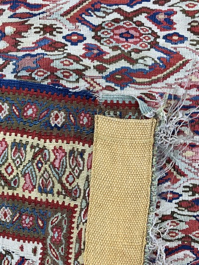 27169015f - Senneh Kelim antik, Persien, 19.Jhd, Wolle auf Wolle, ca. 204 x 126 cm, EHZ: 2, (kleine ...