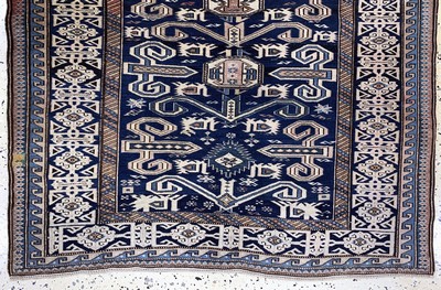 27169031b - Schirwan antik, Kaukasus, 19.Jhd, Wolle aufWolle, ca. 120 x 100 cm, EHZ: ...