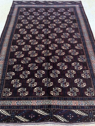 27169043e - Yomud fein alt, Turkmenistan, Anfang 20.Jhd, Wolle auf Wolle, ca. 235 x 157 cm, EHZ: 2 ...