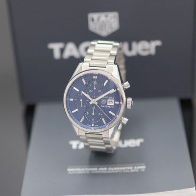 Image TAG HEUER Carrera Calibre 16 chronograph reference CBK2112.BA0715, self winding, on both ...