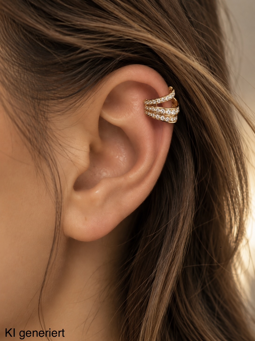 Image 27171783 - Ear Cuff mit Brillanten, RoséG 750/000, Brill. zus. ca. 1.24 ct feines Weiß-Weiß/si, ...