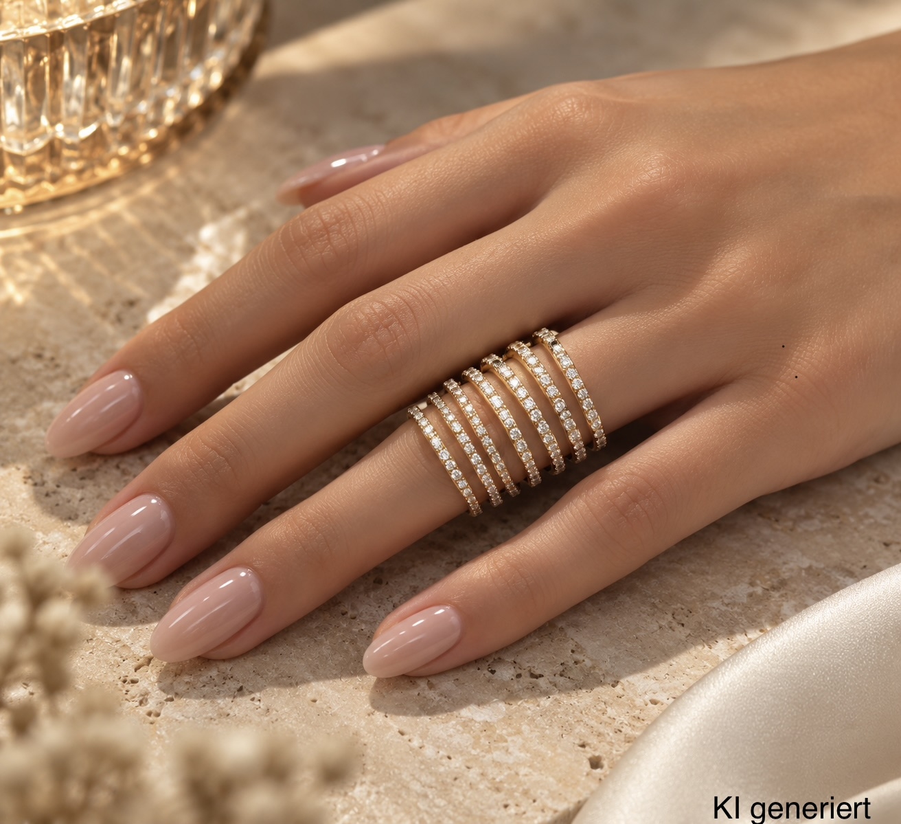 Image 27171787 - 7-reihiger Spiral-Memoryring mit Brillanten, GG 750/000, Brill. zus. ca. 3.41 ct feines ...