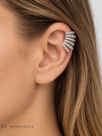 Image Ear Cuff mit Brillanten, WG 750/000, Brill. zus. ca. 2.44 ct feines Weiß-Weiß/si, in ...