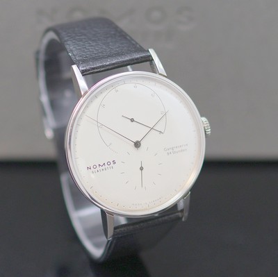 27172620b - NOMOS GLASHÜTTE Herrenarmbanduhr Lambda 49 in WG 750/000 Referenz 931, Handaufzug, ...